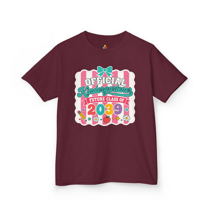 Future Class of 2039 Shirt for Kids — Cute Coquette Kindergartener Tee