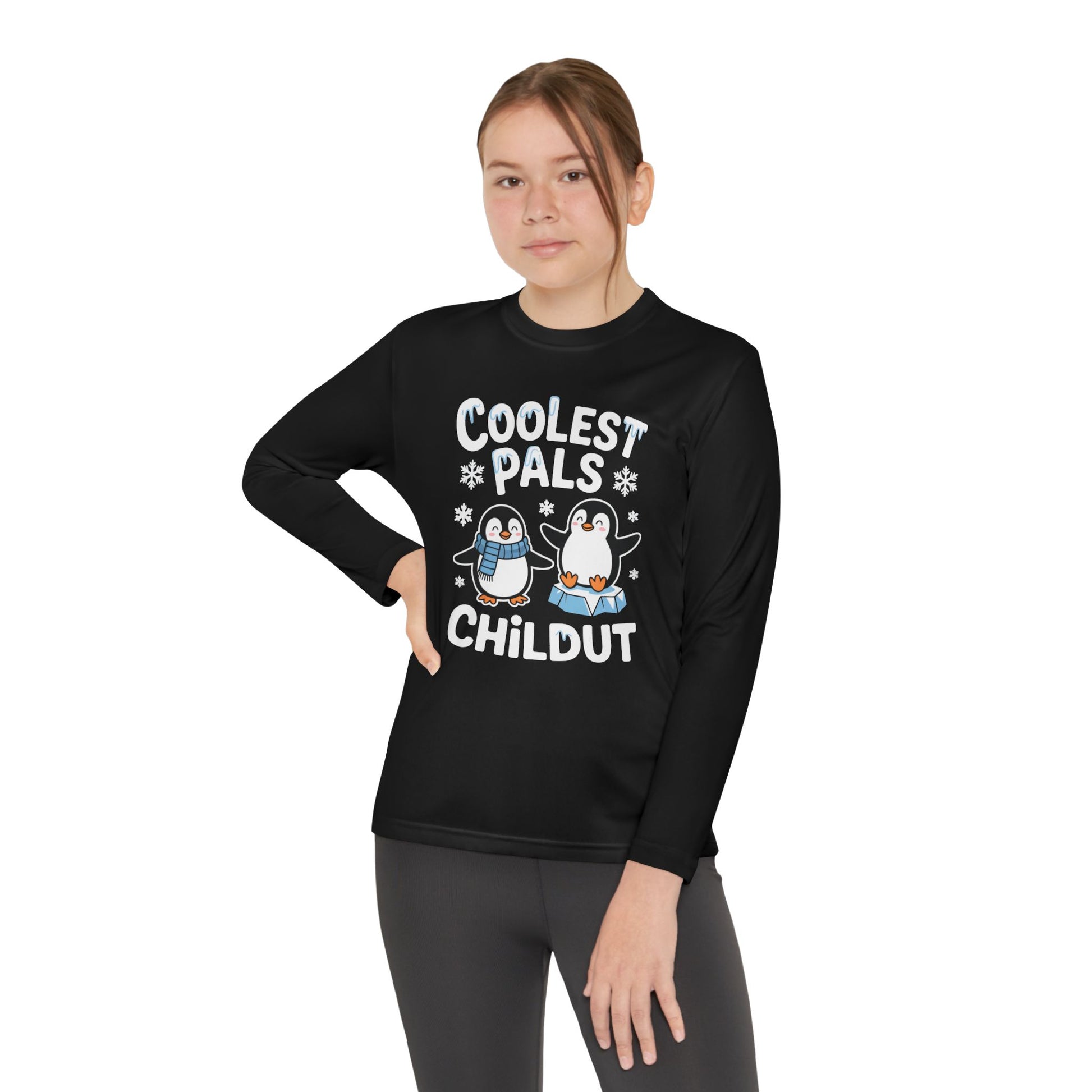 Coolest Pals Childut Penguin Kids Long Sleeve Tee TEEZOCA
