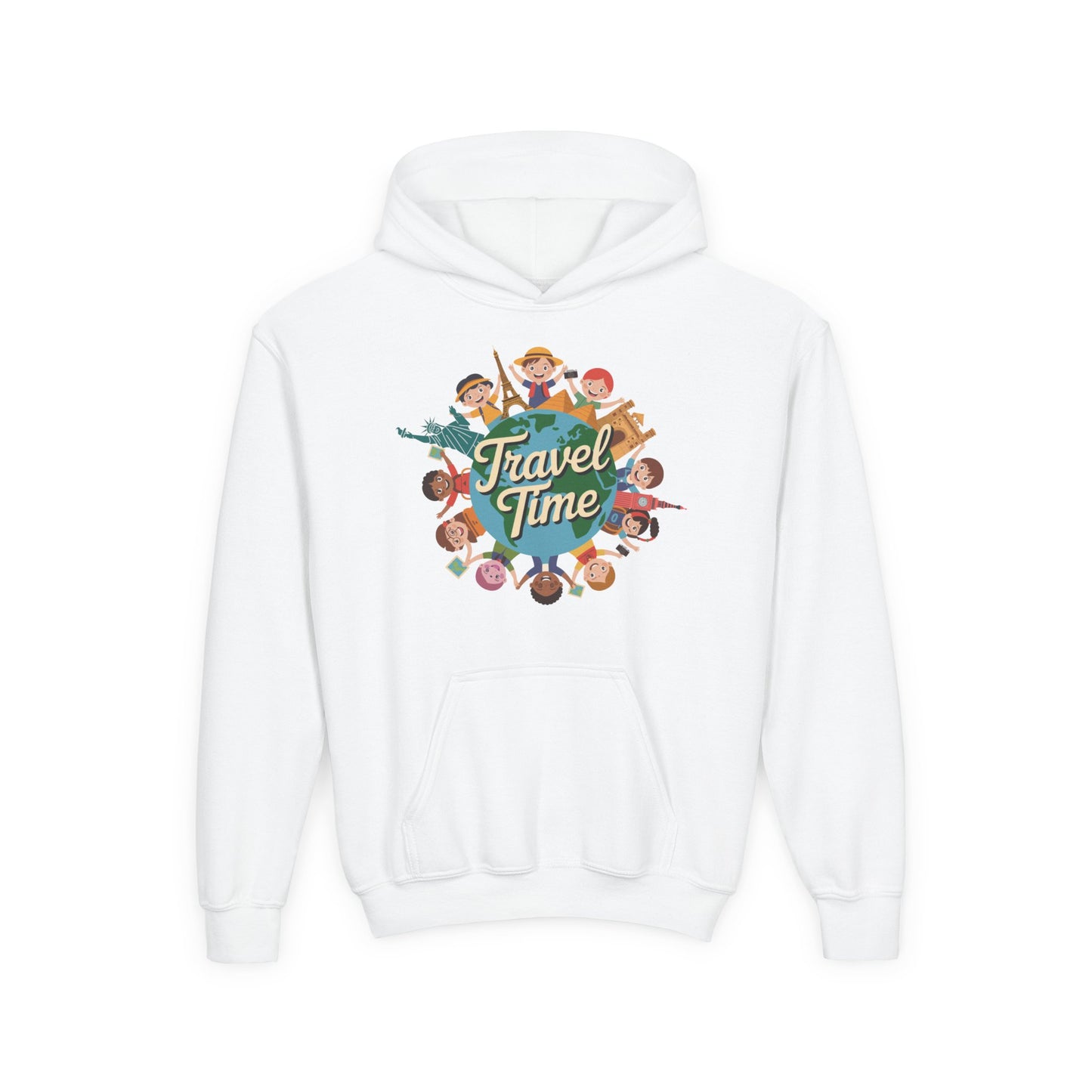 Youth Travel Time Hoodie — Kids Adventure Graphic Hoodie TEEZOCA