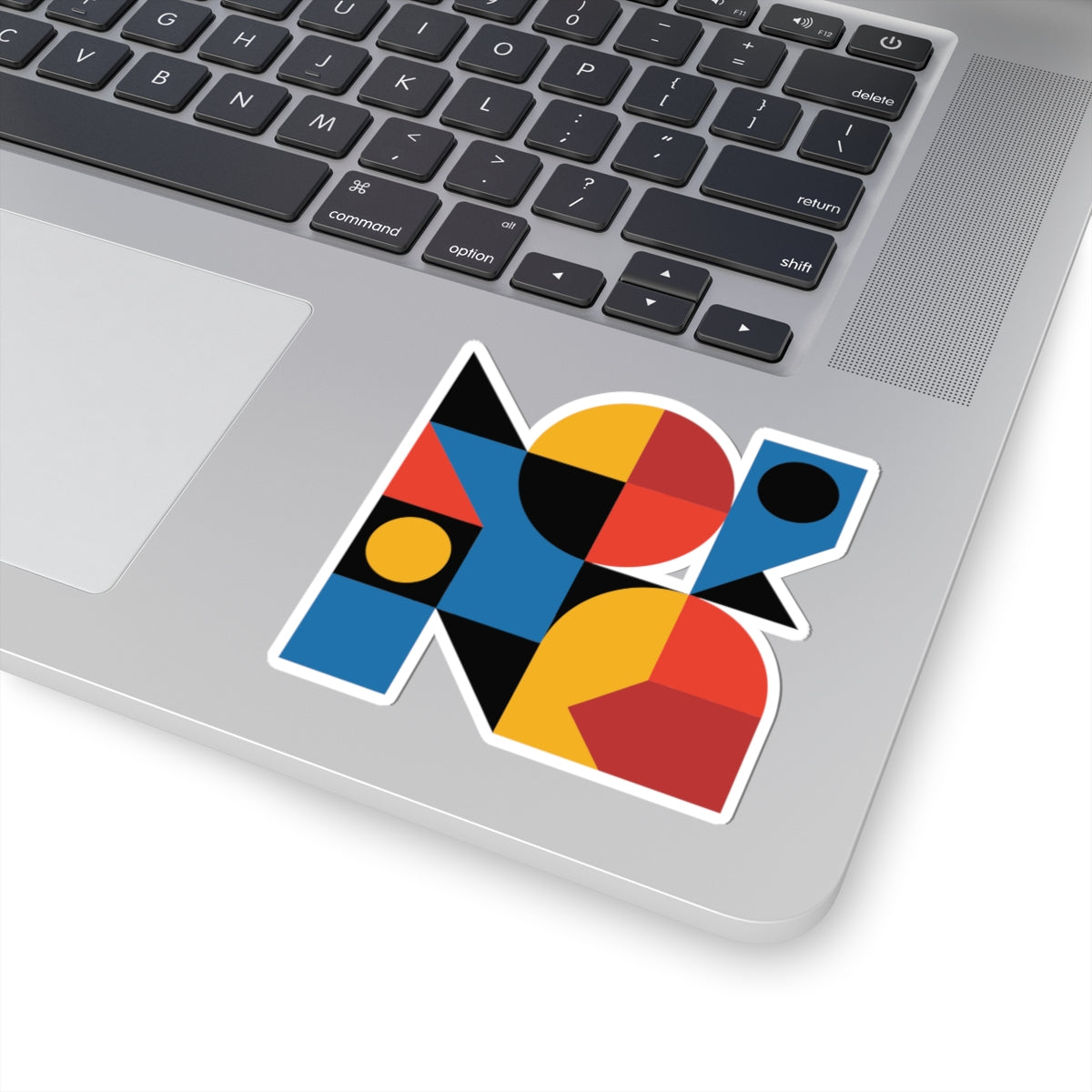 TEEZOCA modern geometric art sticker bold shapes design