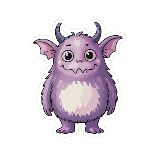 TEEZOCA cute purple monster sticker smiling