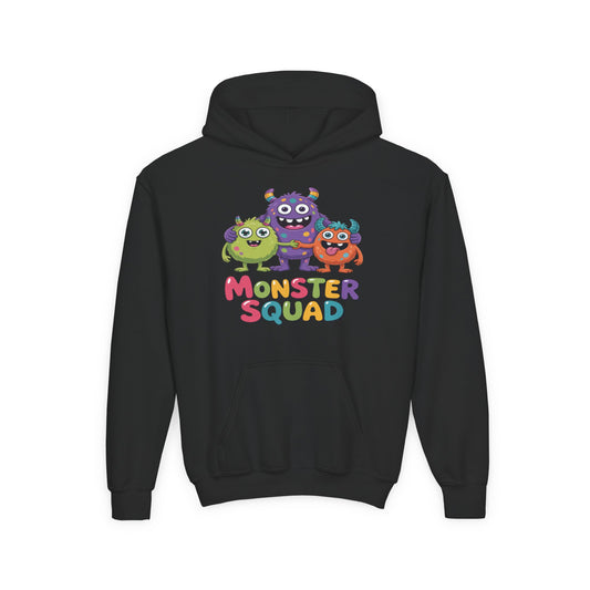 Youth Hoodie — Colorful "Monster Squad" Kids Pullover TEEZOCA