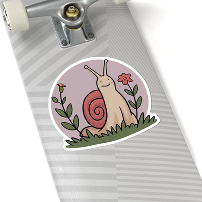 TEEZOCA cute smiling snail sticker illustration
