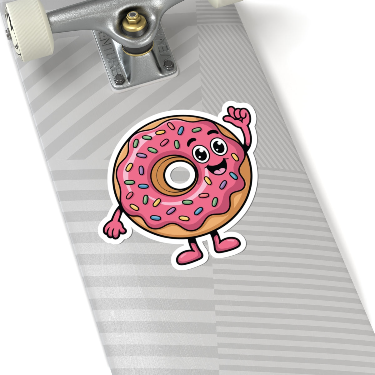 TEEZOCA cute pink donut sticker cartoon donut with sprinkles
