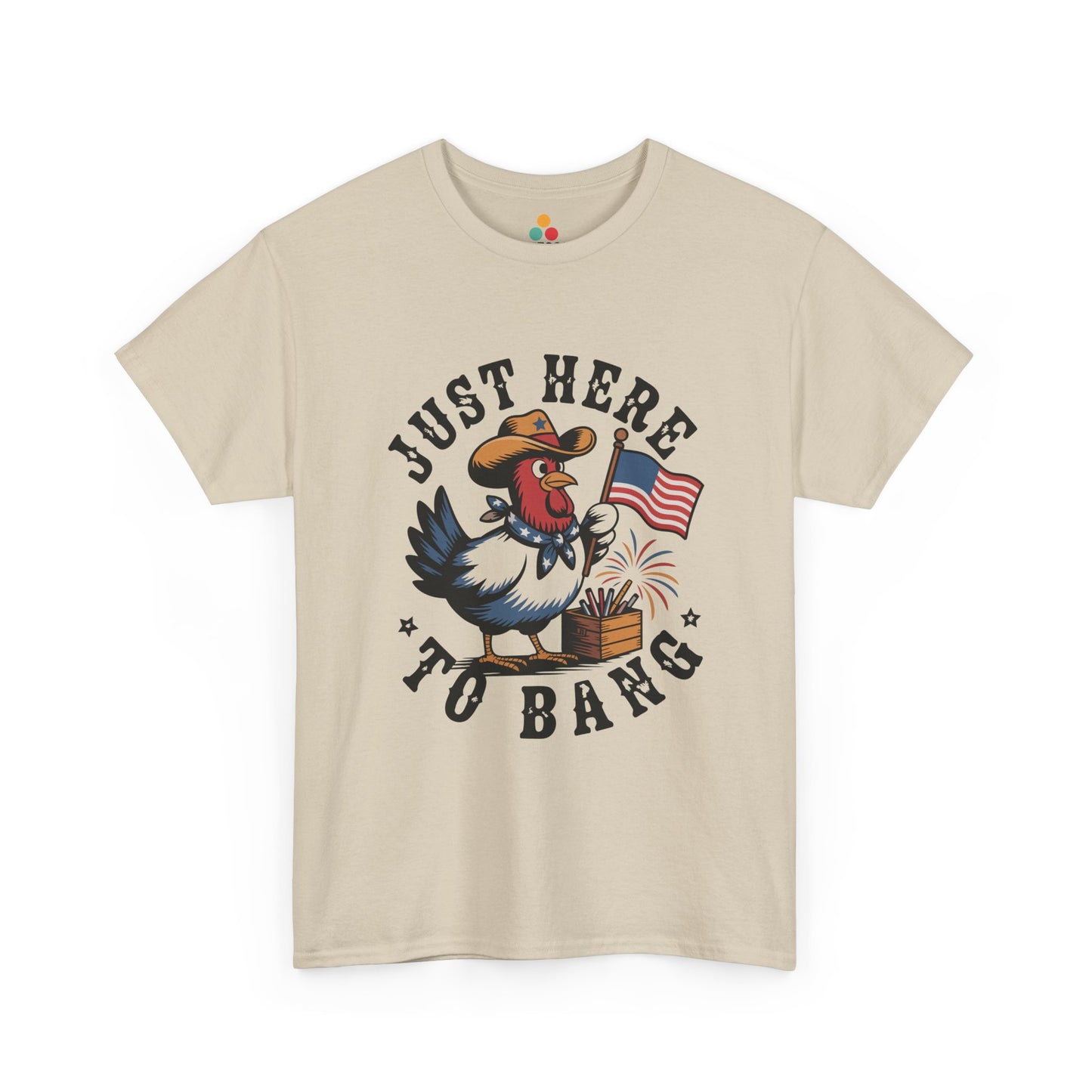 Funny Rooster Shirt — Just Here to Bang 4th of July T-shirt | TEEZOCA 