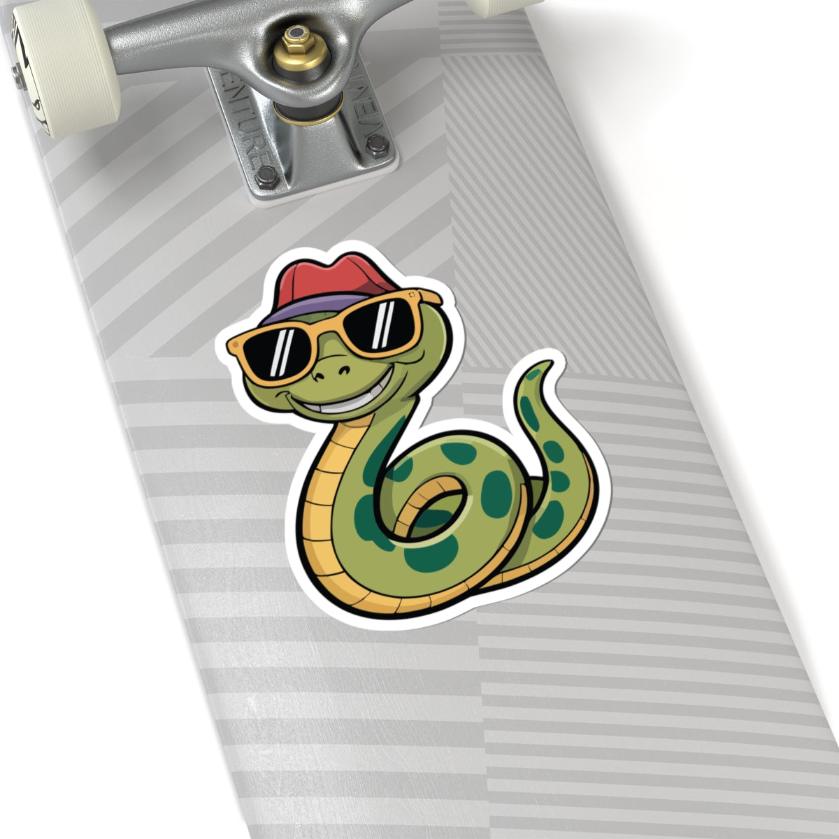 TEEZOCA cool snake sticker cartoon snake wearing sunglasses