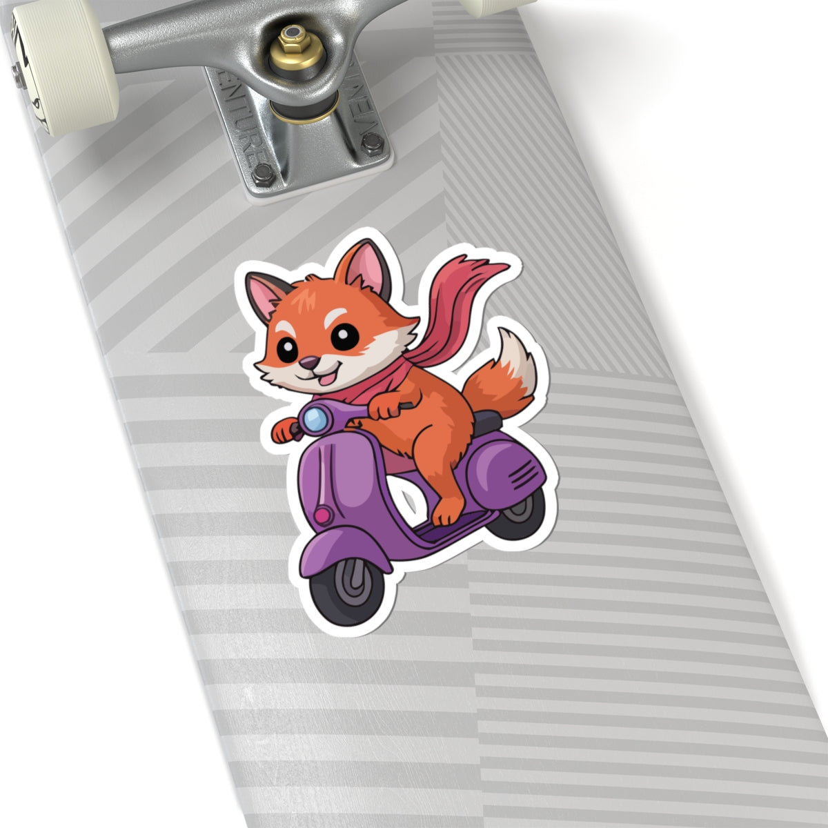 TEEZOCA fox scooter sticker cute fox riding scooter