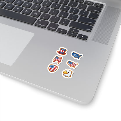 Patriotic USA Sticker Set – Cute 4th of July Aesthetic Sticker Pack | TEEZOCA 