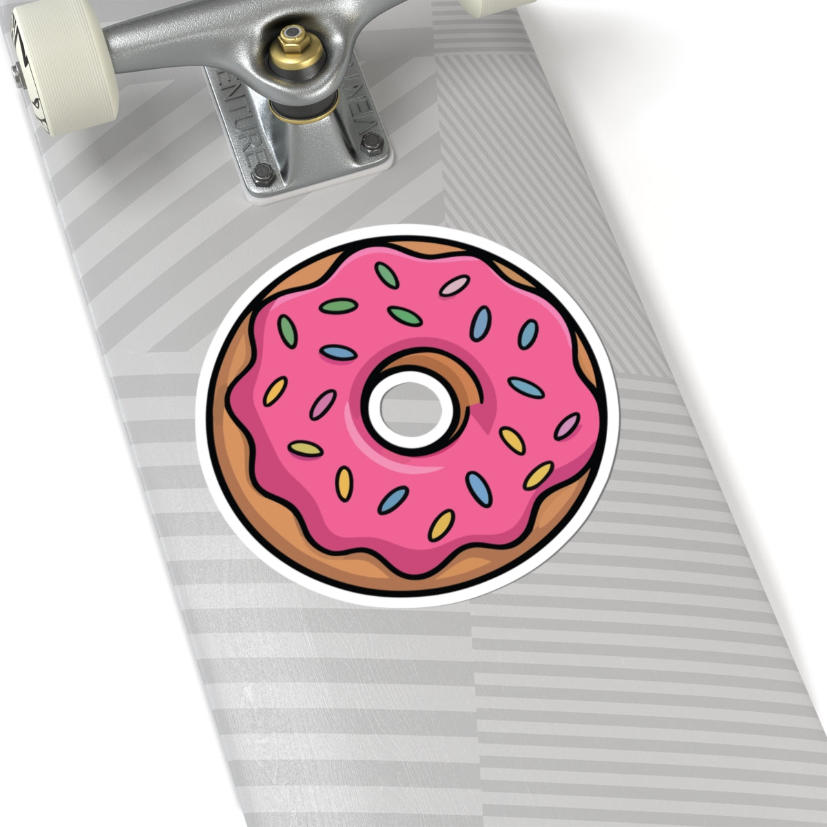 TEEZOCA pink donut sticker with sprinkles