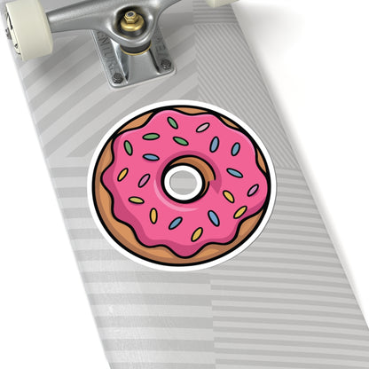 TEEZOCA pink donut sticker with sprinkles
