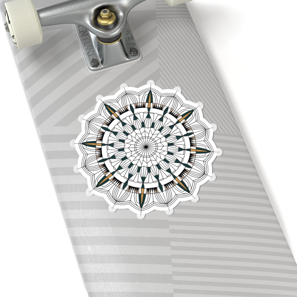 TEEZOCA geometric mandala sticker symmetrical circular line art design