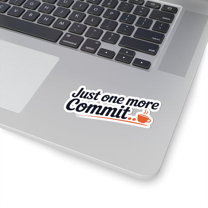 TEEZOCA developer coffee sticker just one more commit quote design