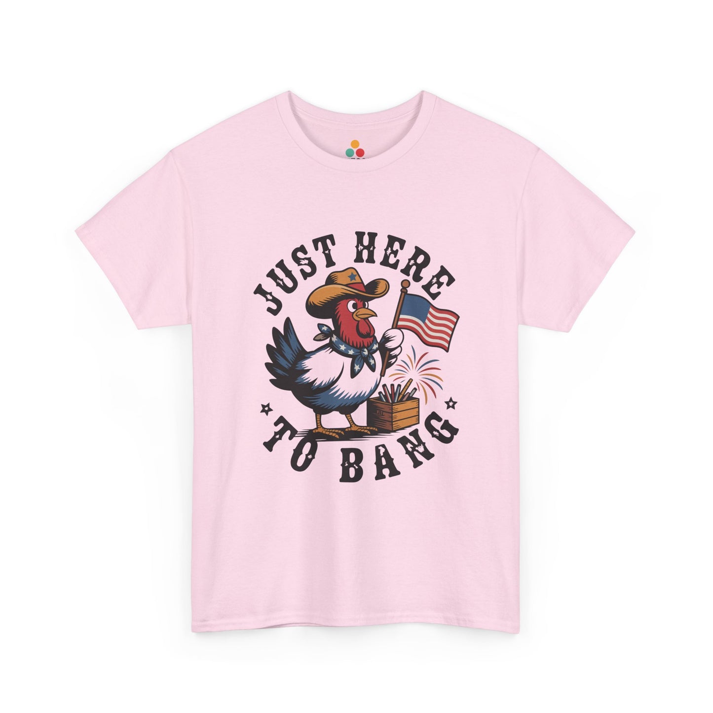 Funny Rooster Shirt — Just Here to Bang 4th of July T-shirt | TEEZOCA 