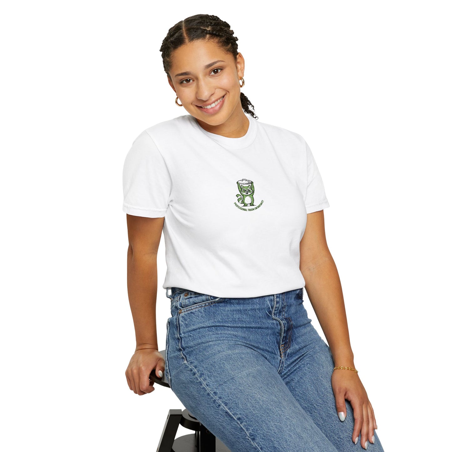 Comfort Colors® Professional Trash Enthusiast Raccoon Embroidered T-Shirt