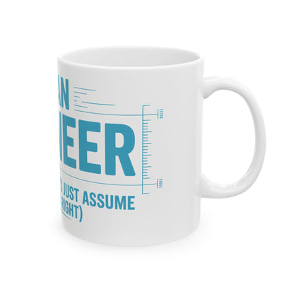 TEEZOCA mug displaying I’m an Engineer statement design with clean lines