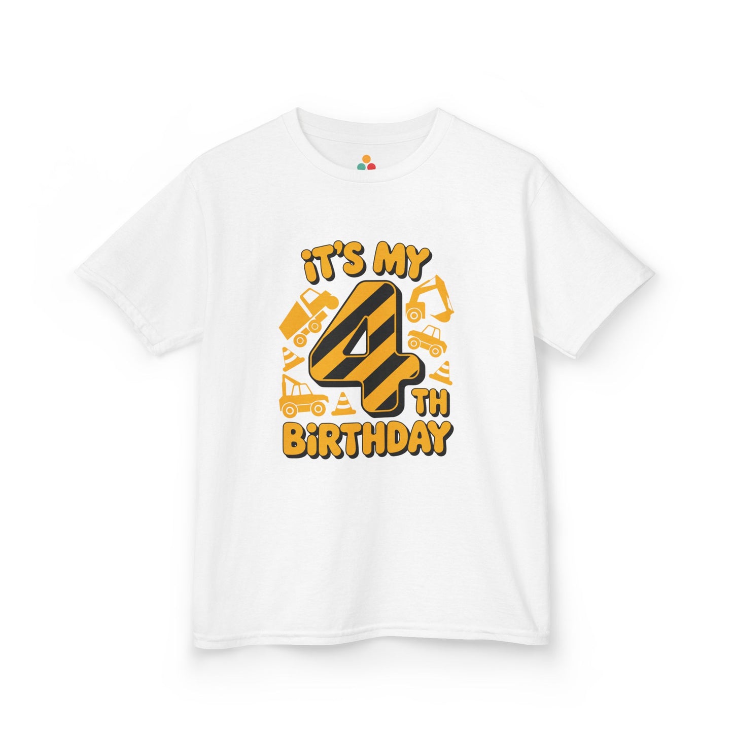 It's My 4th Birthday — Truck and Digger Kids T-Shirt