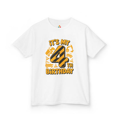 It's My 4th Birthday — Truck and Digger Kids T-Shirt