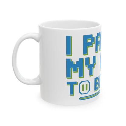 TEEZOCA funny gaming mug with I Paused My Game to Be Here message