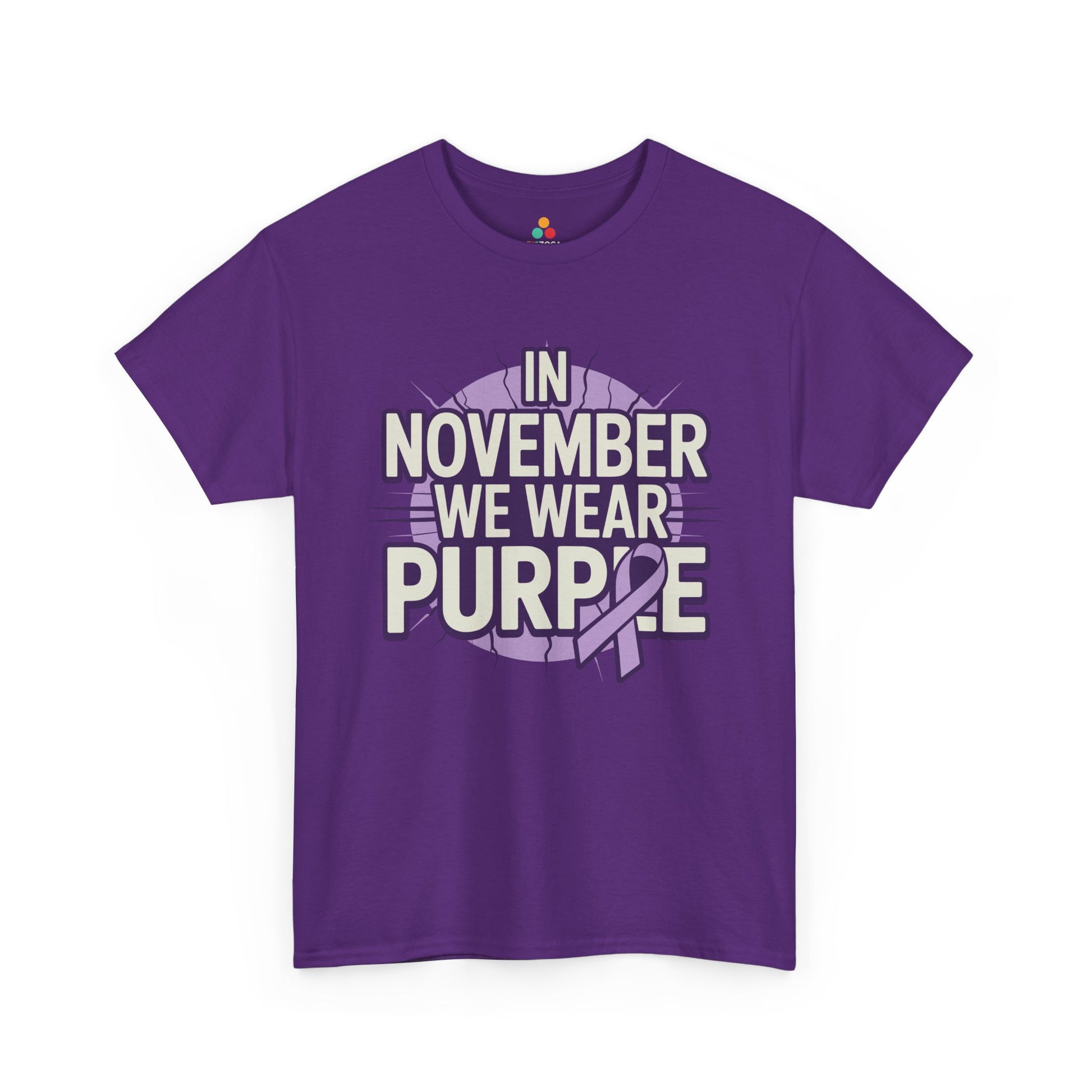 In November We Wear Purple Alzheimer Awareness Unisex T-shirt | TEEZOCA 