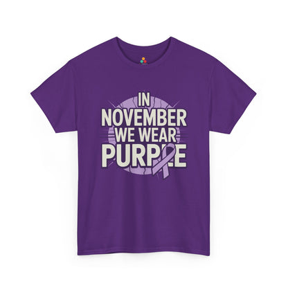 In November We Wear Purple Alzheimer Awareness Unisex T-shirt | TEEZOCA 