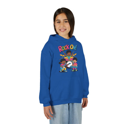 Rock On Kids Hoodie – Fun Music Band Illustration | TEEZOCA 