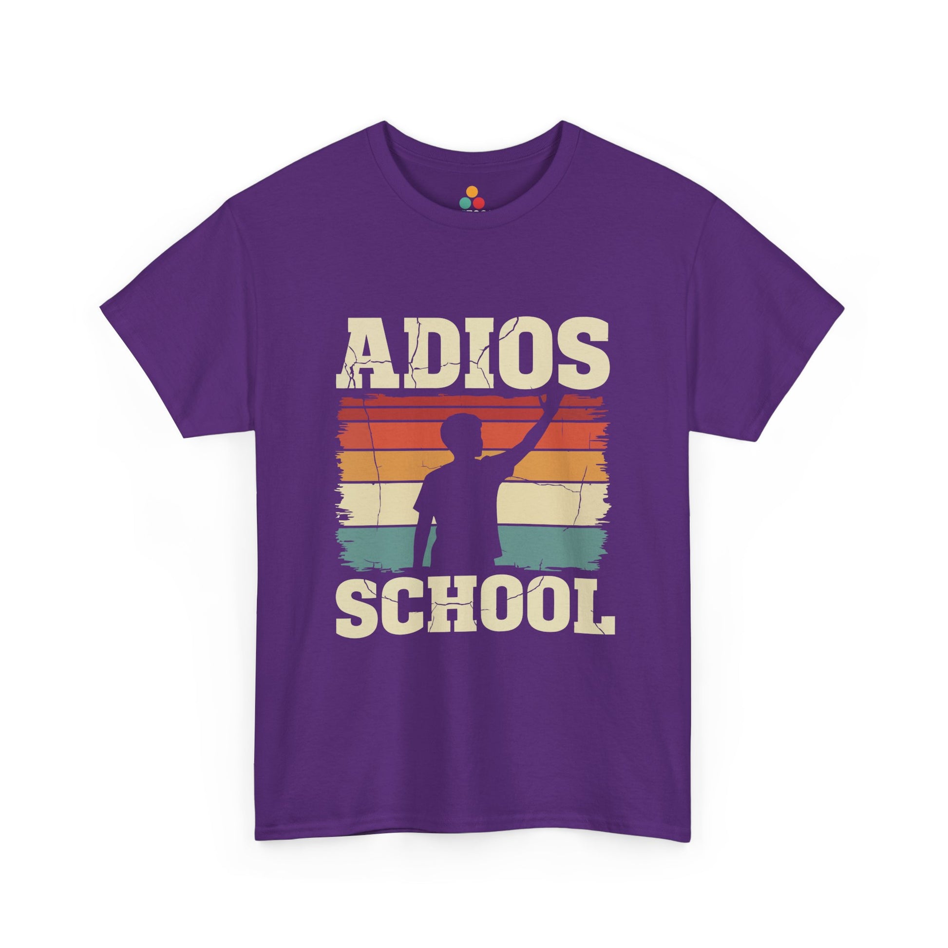 Adios School T-Shirt – Retro Sunset Graduation Gift Last Day of School Tee | TEEZOCA 