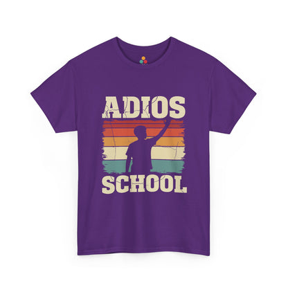 Adios School T-Shirt – Retro Sunset Graduation Gift Last Day of School Tee | TEEZOCA 