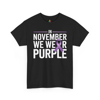 In November We Wear Purple Alzheimer Awareness Unisex T-shirt | TEEZOCA 