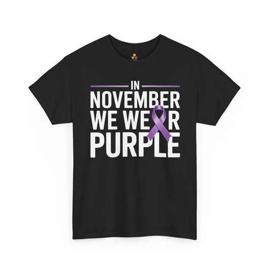 In November We Wear Purple Alzheimer Awareness Unisex T-shirt | TEEZOCA 