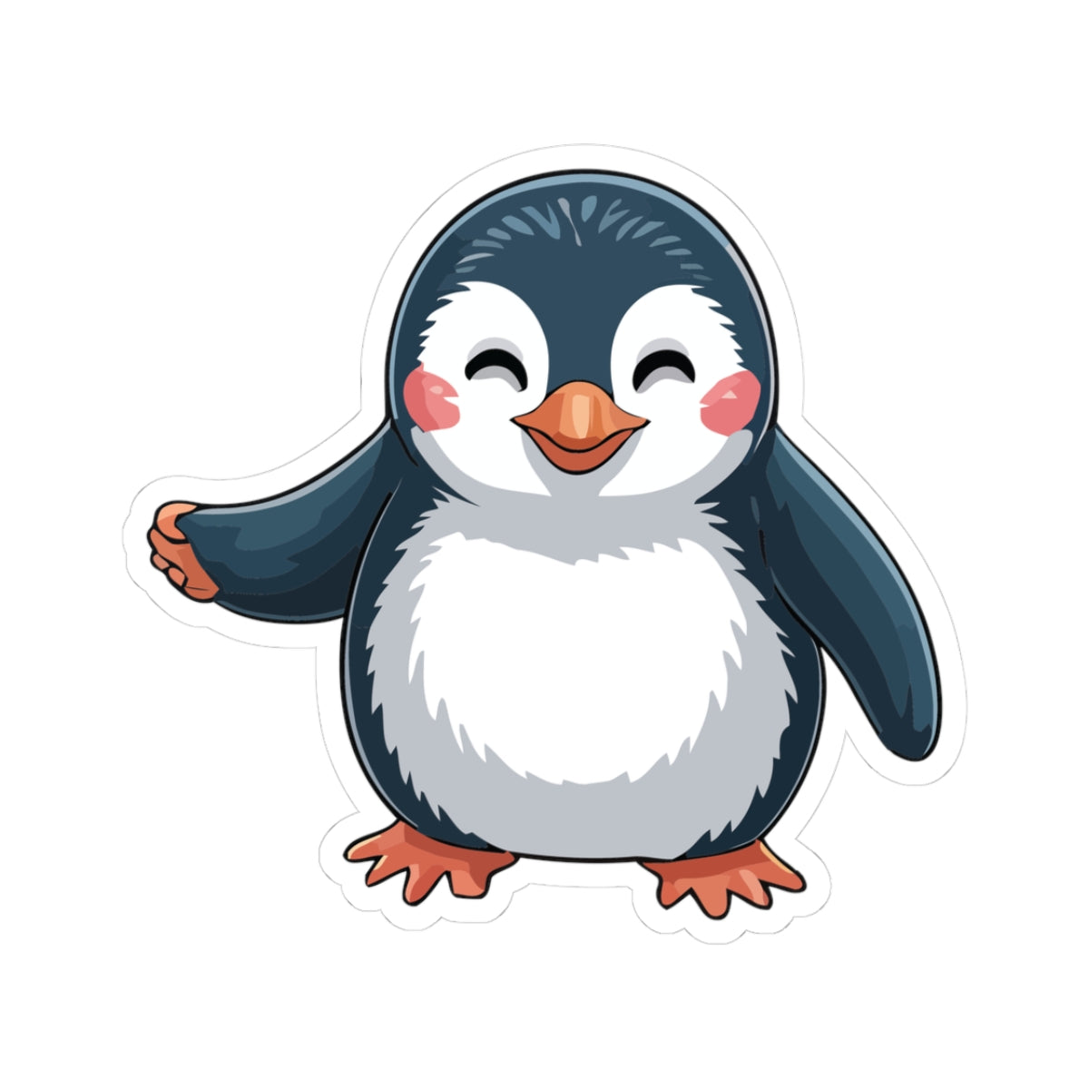 TEEZOCA cute penguin sticker smiling cartoon bird
