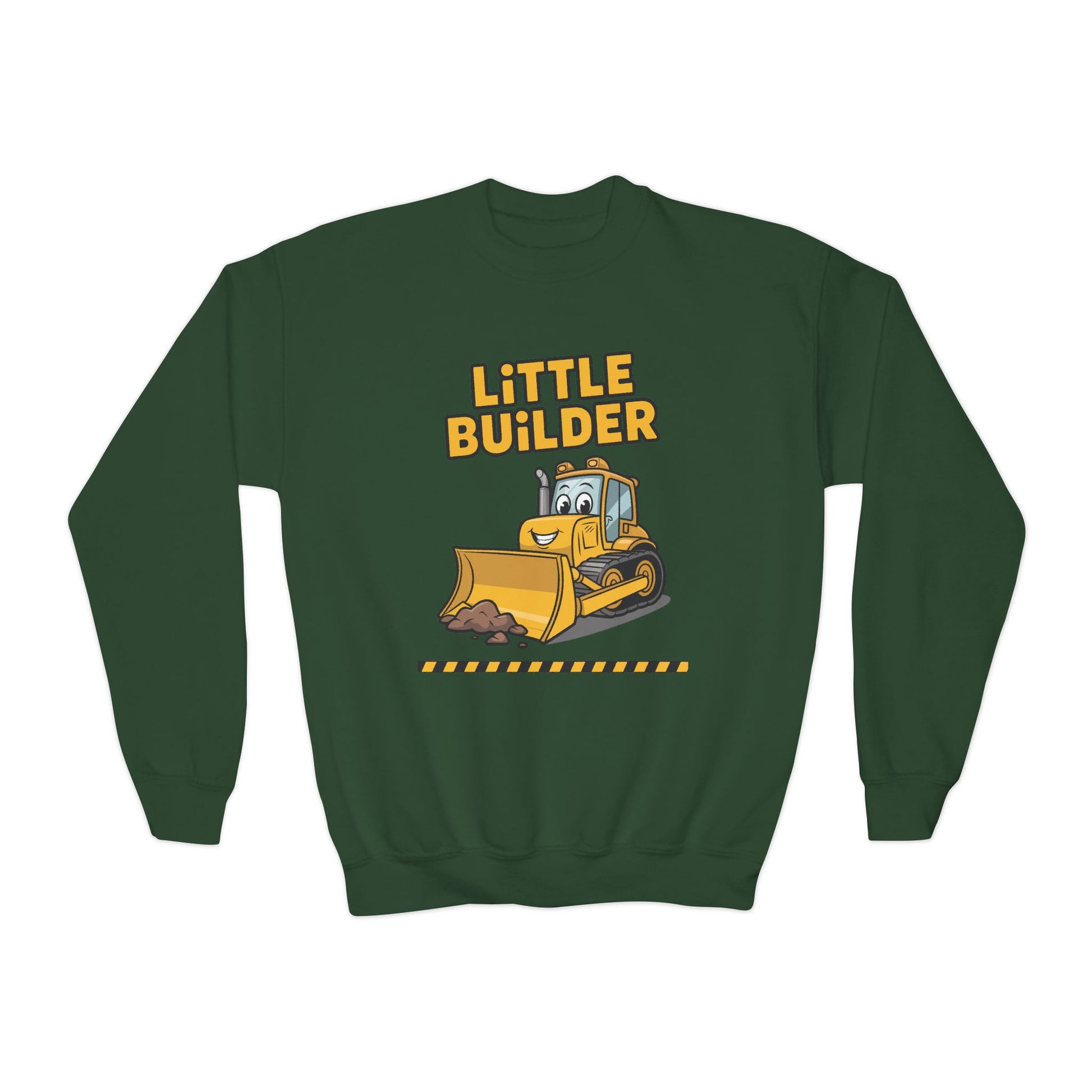 Little Builder Kids Crewneck Sweatshirt | TEEZOCA 