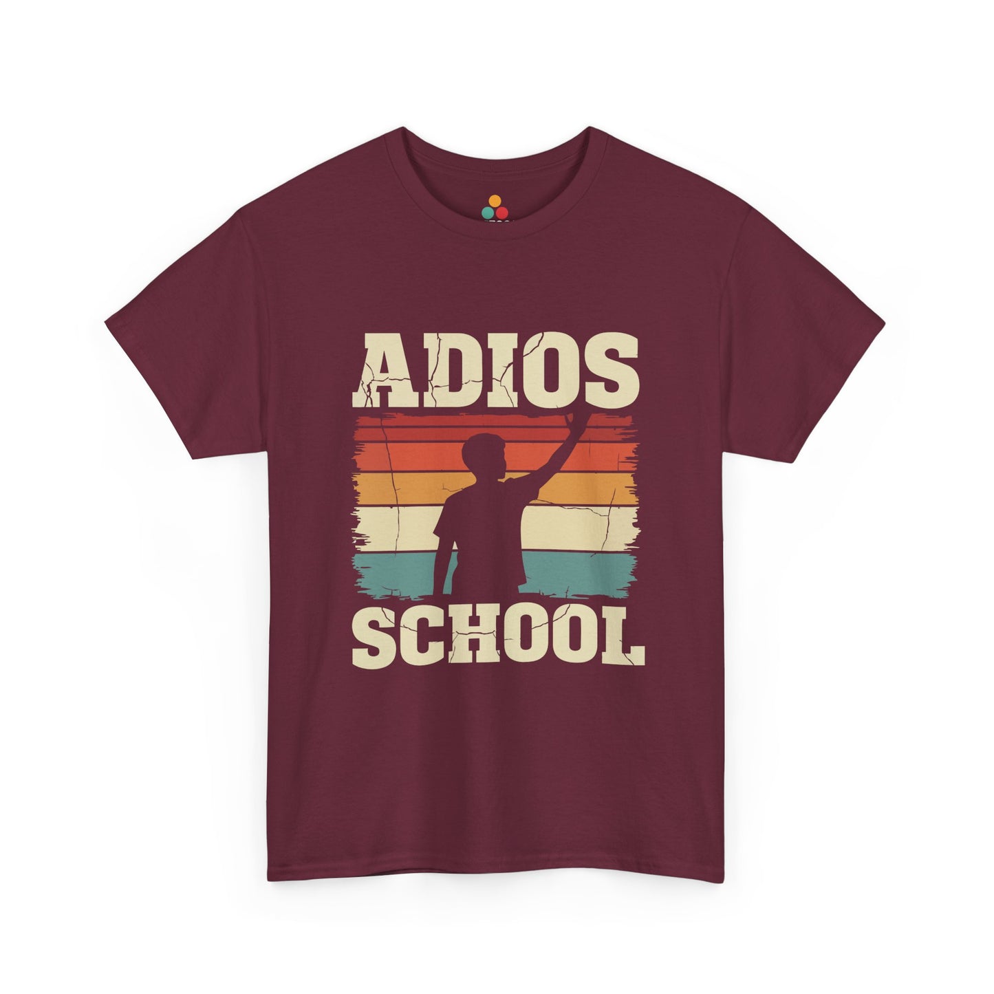 Adios School T-Shirt – Retro Sunset Graduation Gift Last Day of School Tee | TEEZOCA 