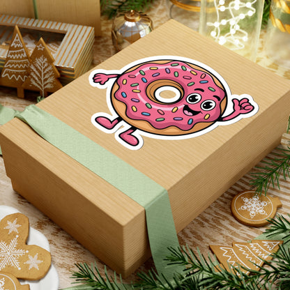 TEEZOCA fun donut cartoon sticker pink frosted donut art