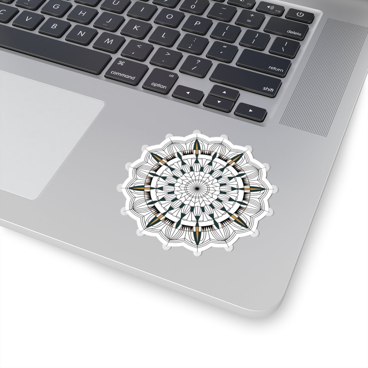 TEEZOCA abstract mandala pattern sticker detailed radial geometry artwork