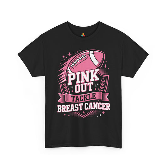 Pink Out Tackle Breast Cancer Awareness Unisex T-shirt | TEEZOCA 