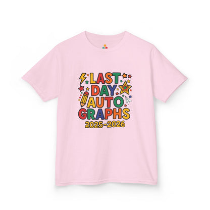 Kids Last Day of School Autograph T-Shirt 2025–2026 – Signing Shirt End of Year | TEEZOCA 