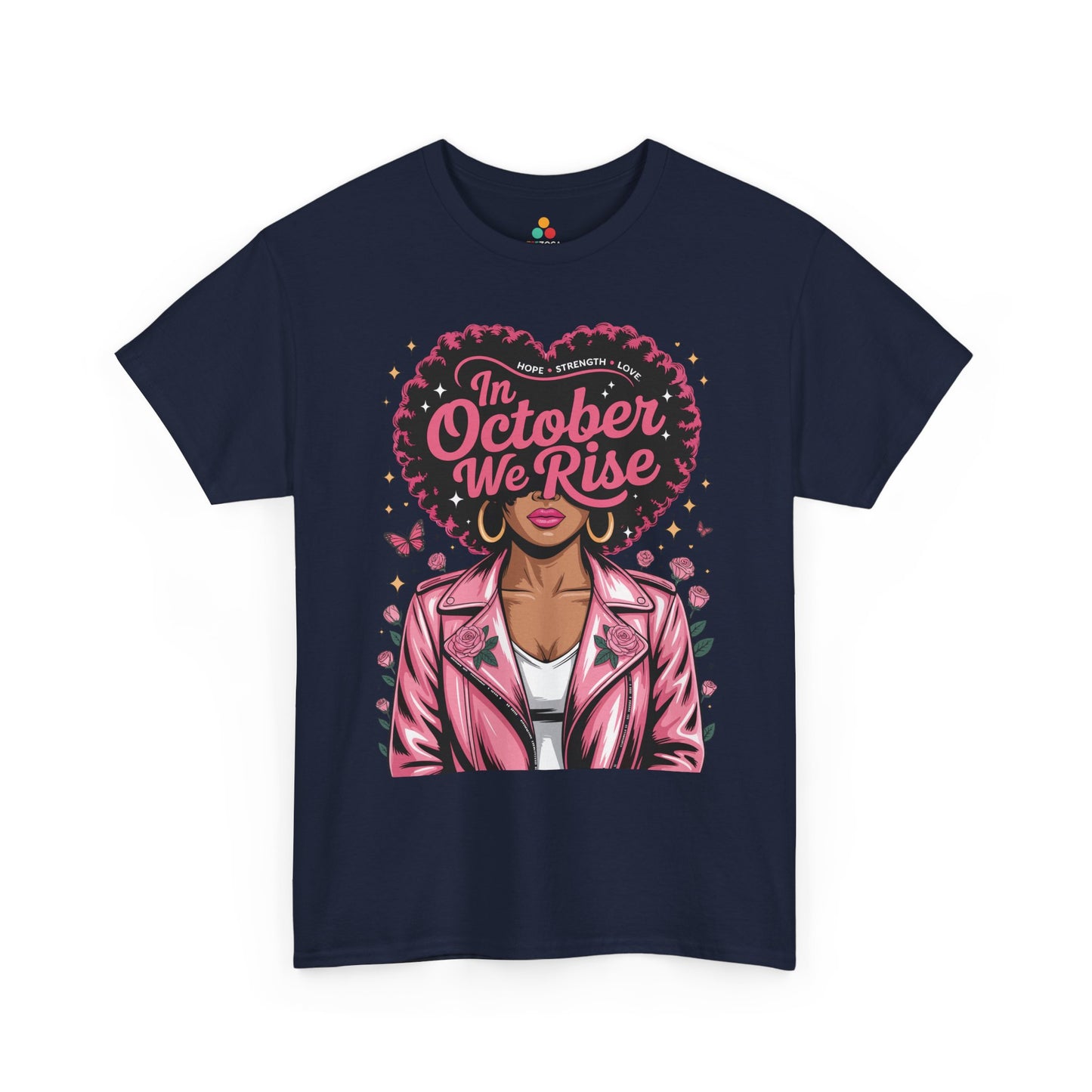 In October We Rise Breast Cancer Awareness Unisex T-shirt | TEEZOCA 
