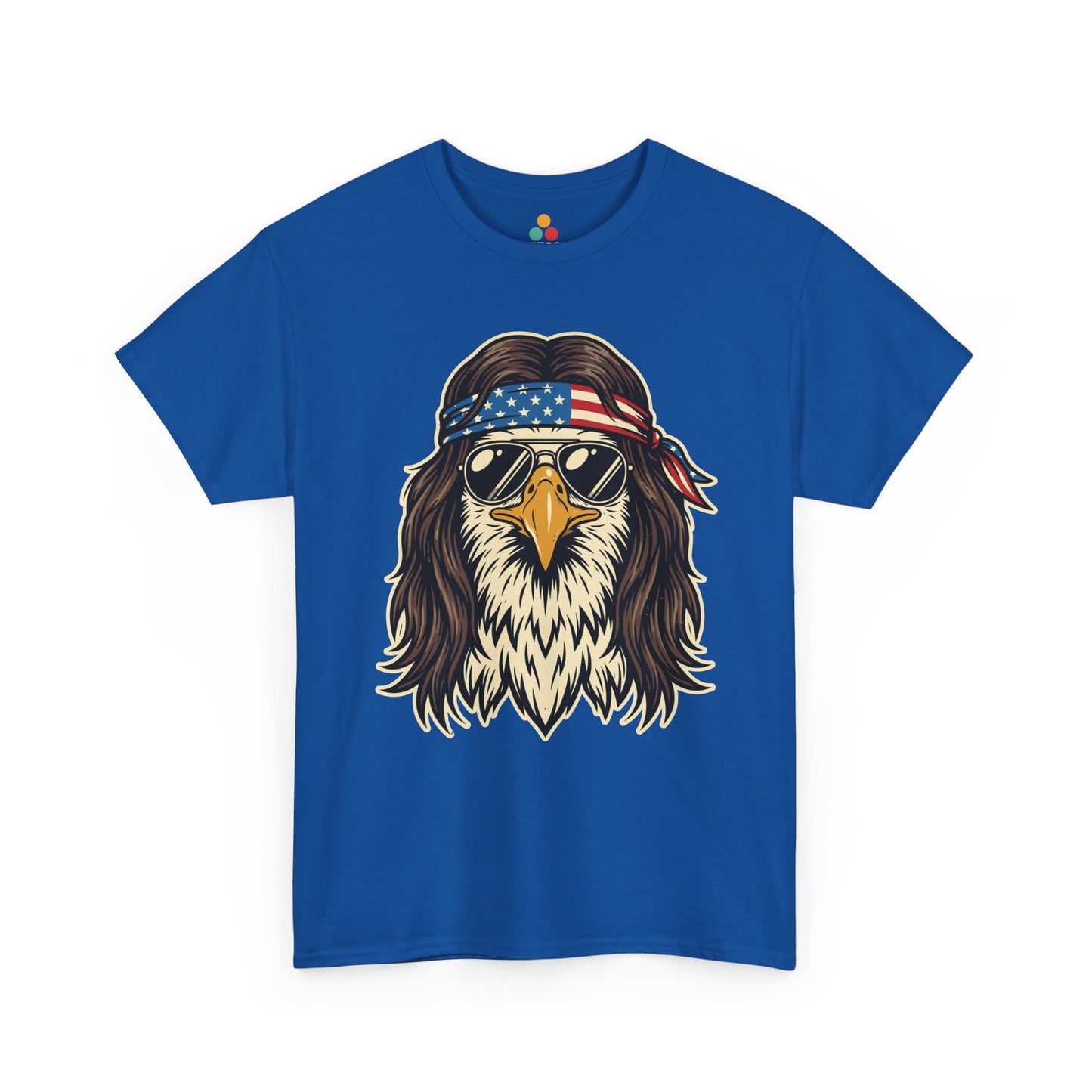 USA Patriotic Bald Eagle Mullet Bandana T-Shirt – Funny 4th of July 250th Anniversary America 1776 2026 Tee | TEEZOCA 