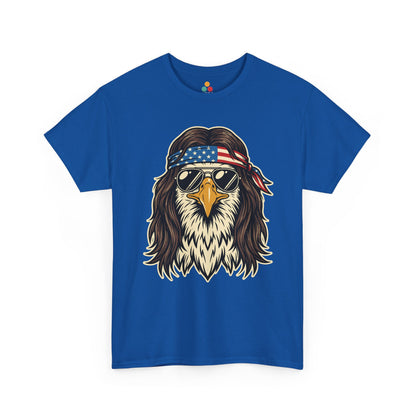 USA Patriotic Bald Eagle Mullet Bandana T-Shirt – Funny 4th of July 250th Anniversary America 1776 2026 Tee | TEEZOCA 