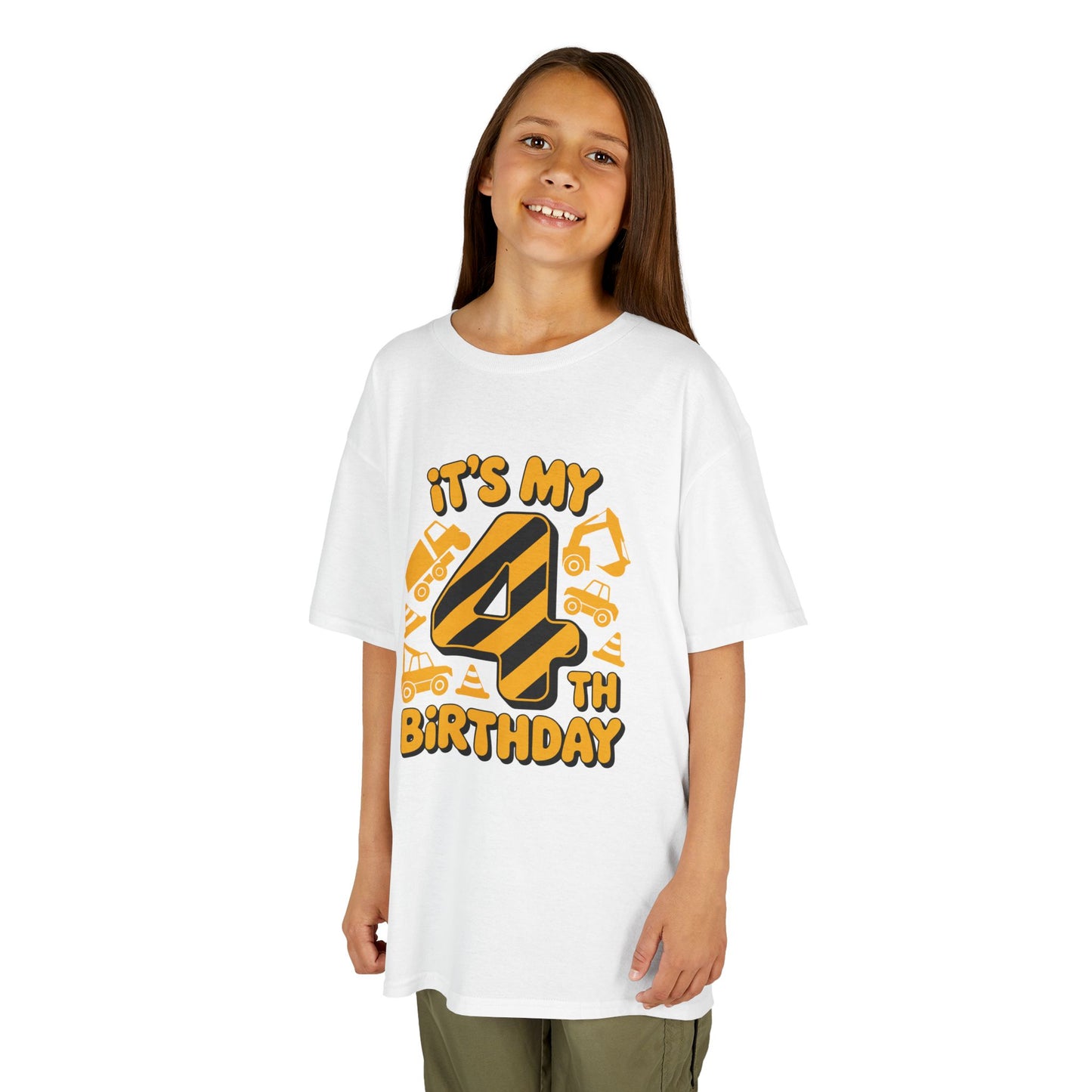 It's My 4th Birthday — Truck and Digger Kids T-Shirt