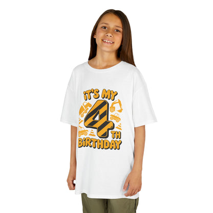 It's My 4th Birthday — Truck and Digger Kids T-Shirt