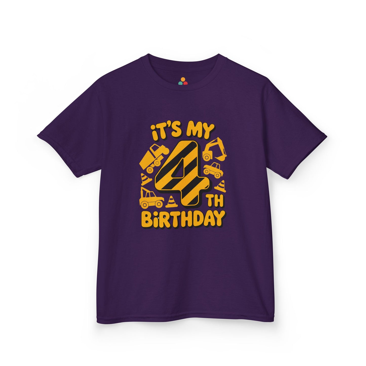 It's My 4th Birthday — Truck and Digger Kids T-Shirt