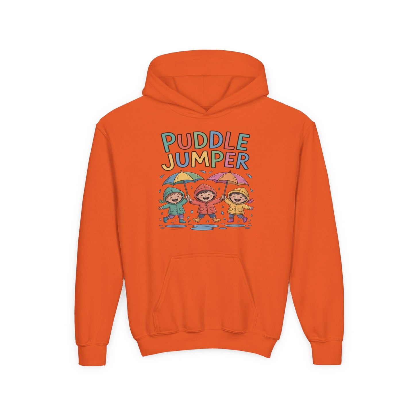 Puddle Jumper Kids Hoodie – Cute Rainy Day Children’s Pullover TEEZOCA