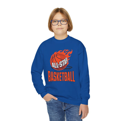 All-Star Basketball Youth Crewneck Sweatshirt TEEZOCA