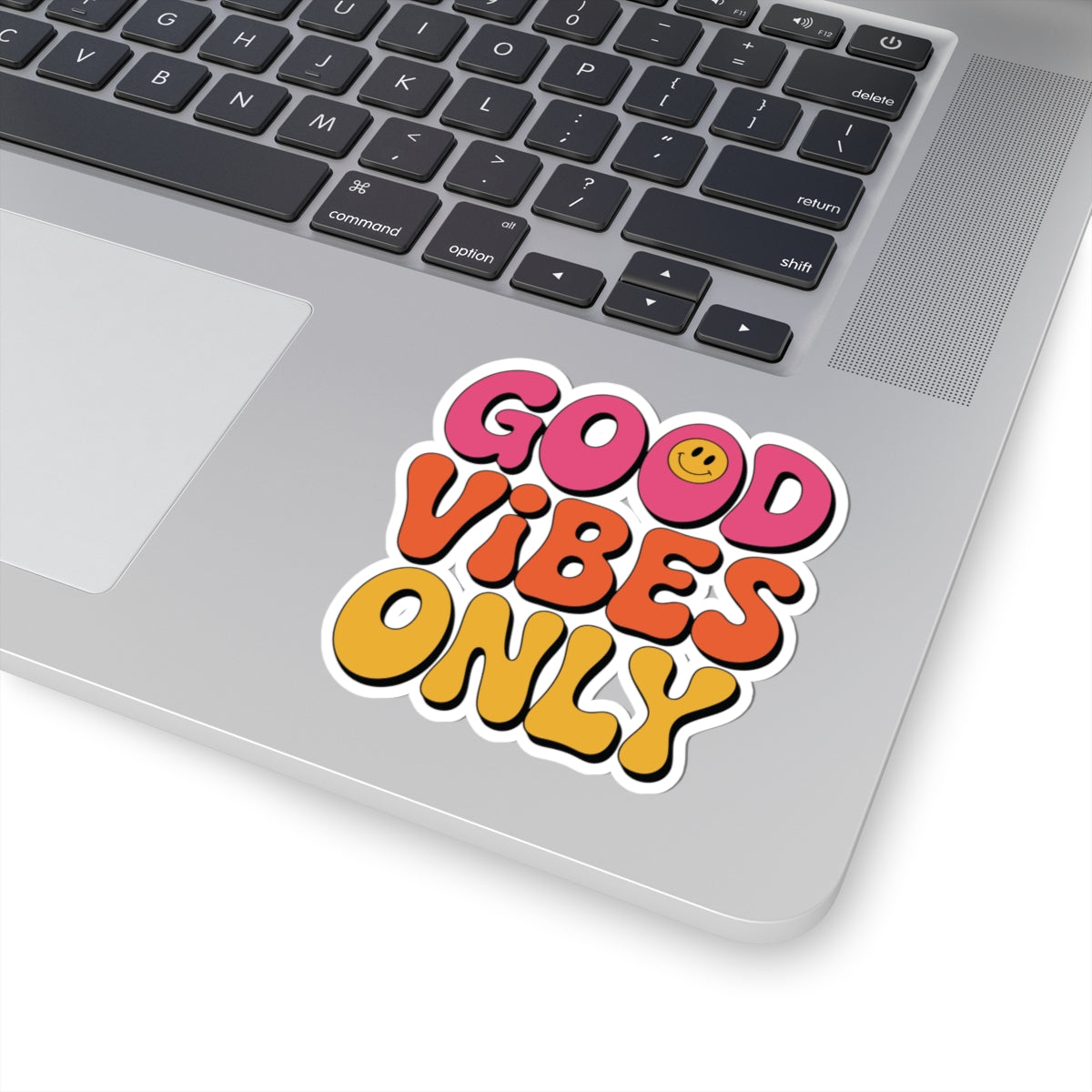 TEEZOCA positive quote sticker good vibes only typography design