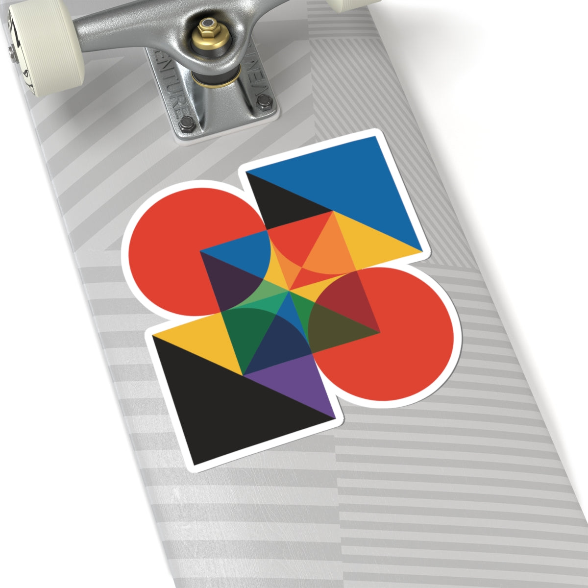 TEEZOCA colorful abstract geometry sticker layered shapes design