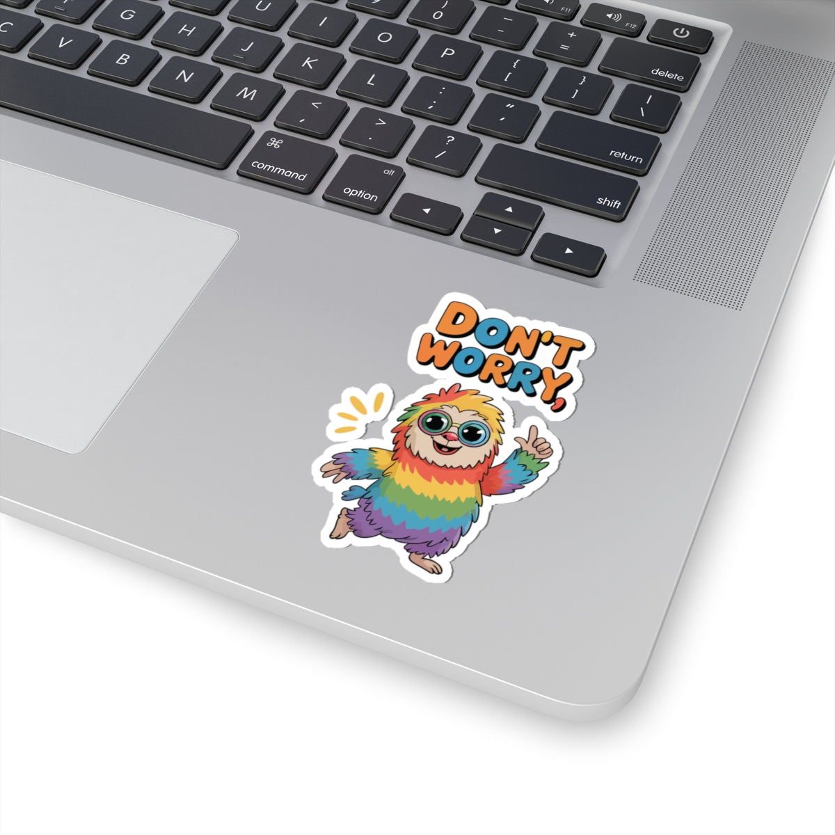 TEEZOCA colorful llama sticker with glasses fun design