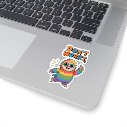 TEEZOCA colorful llama sticker with glasses fun design
