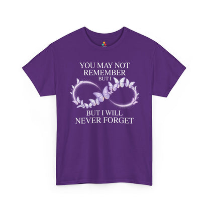 Never Forget Alzheimer Awareness Butterfly Unisex T-shirt | TEEZOCA 