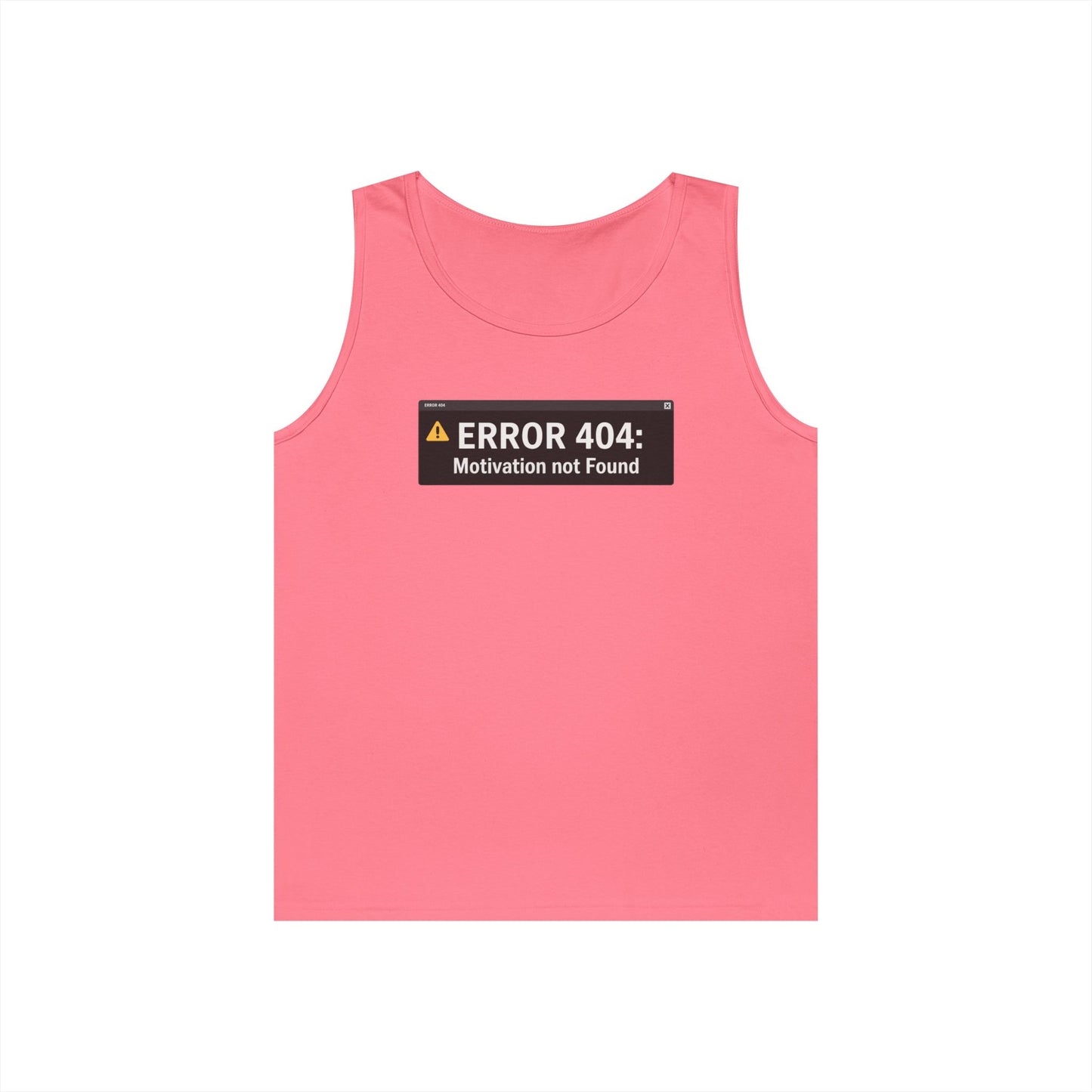 Error 404 Motivation Not Found Unisex Tank Top for Funny Gym Streetwear | TEEZOCA 